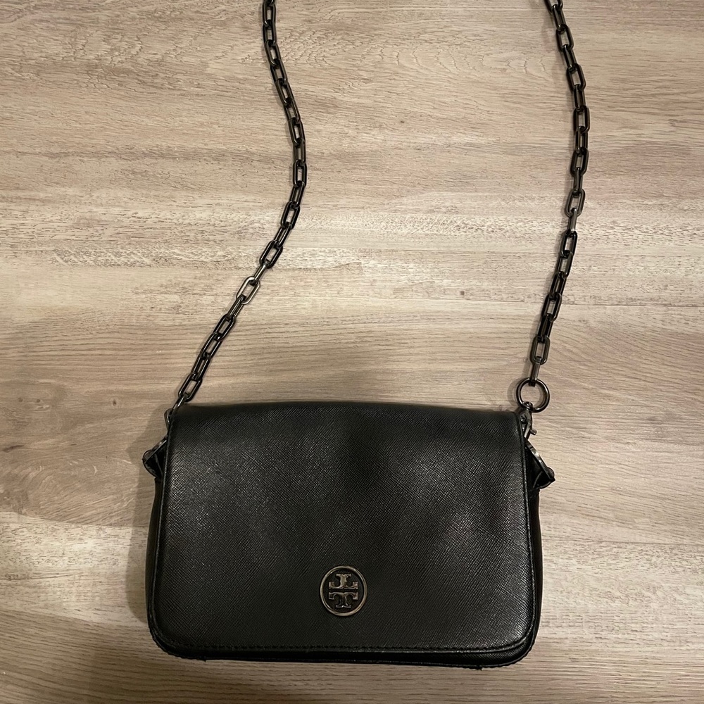 Tory Burch black leather cross body